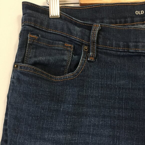 Old Navy Classic Original Dark Blue Mid Rise Short Denim Jeans - Picture 4 of 14